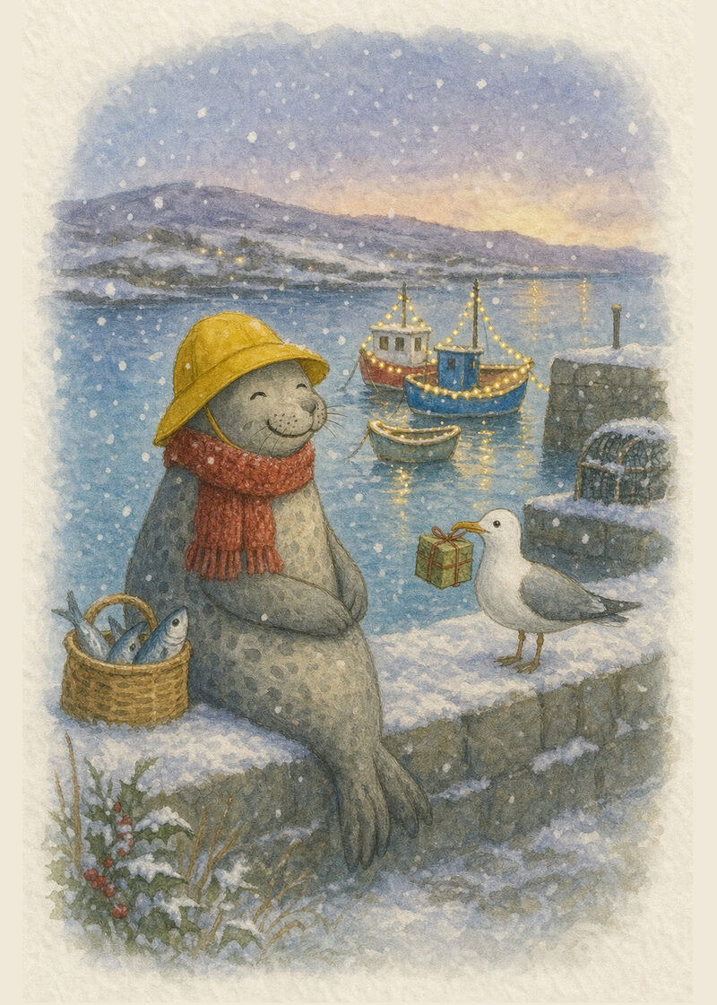 Angus the seal, a present from the gull