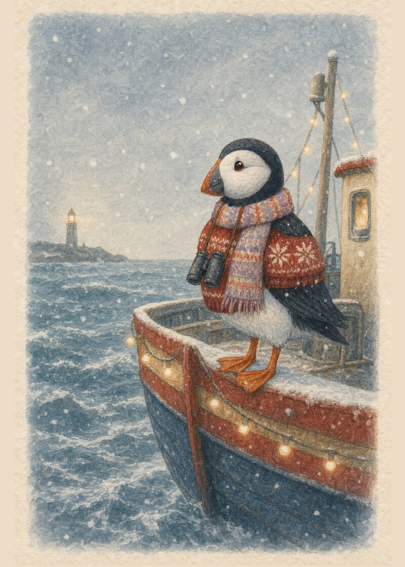 Peigi the puffin, Christmas at sea